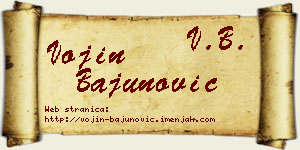 Vojin Bajunović vizit kartica